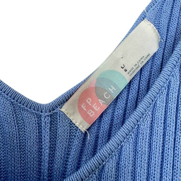 Free People Light Blue Playsuit Romper Size Large - Picture 7 of 9